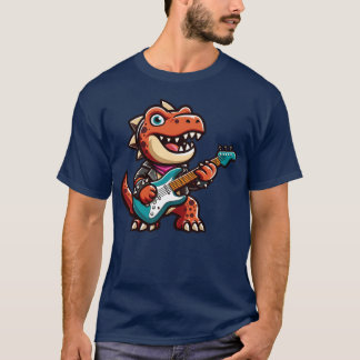 Camiseta DinoRe violão guitarrista banda música engraçado