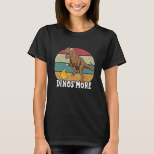Camiseta Dinos acampando o acampamento do Dinossaur Trex Sm