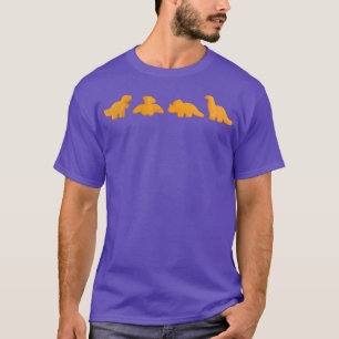 Camiseta Dinos Chicken Nuggets Padrões Engraçados Realistas