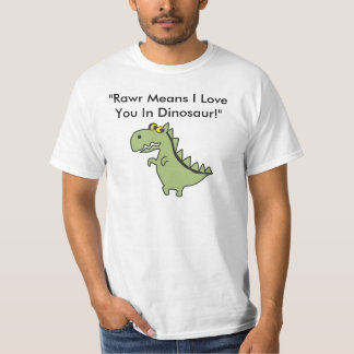 Camiseta Dinos, de "meios Rawr eu te amo em Dinosa…