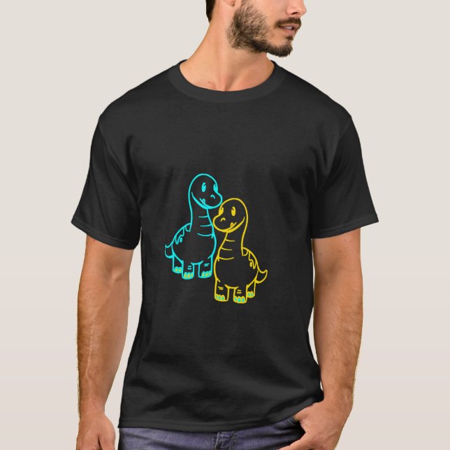 Camiseta Dinos Dinossauro Crianças Pedras Idade São Lagarto (Frente)