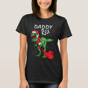 Camiseta Dinosau de Natal da Família de Pai T Rex Coincidin