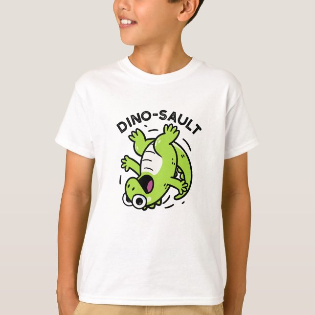 Camiseta Dinosault Funny Dinosaur Pun (Frente)