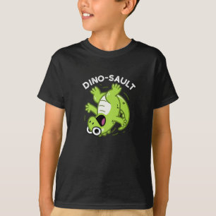 Camiseta Dinosault Funny Dinossaur Pun Dark BG