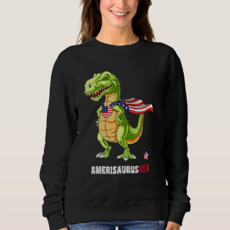 Camiseta Dinosaur 4th Of July Kids Boys Men Amerisaurus T R