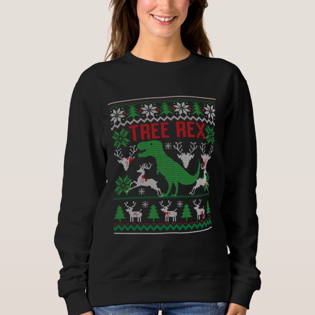 Camiseta Dinosaur Christmas Tree  Christmas (Frente)