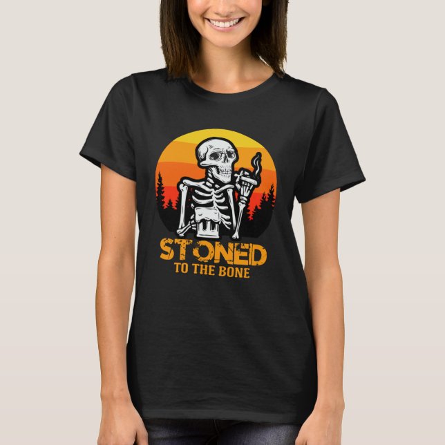 Camiseta Dinosaur Dino Skeleton Skull Halloween Spooky Tric (Frente)
