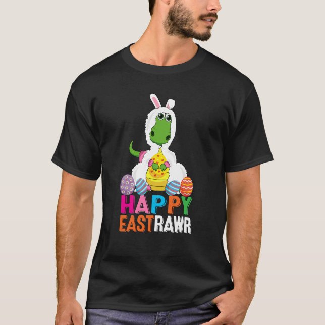 Camiseta Dinosaur Easter Day Eggs cellent Happy East Rawr r (Frente)
