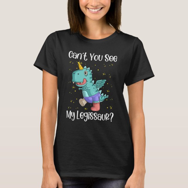 Camiseta Dinosaur Get Well Broken Leg With A Cast Costume (Frente)