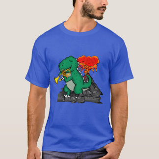 Camiseta Dinosaur Gift rumpet Music Big Bandrumpet retro
