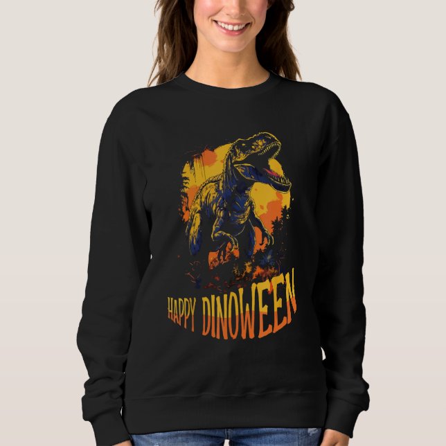 Camiseta Dinosaur Halloween Costume Dino Halloween Pumpkin  (Frente)