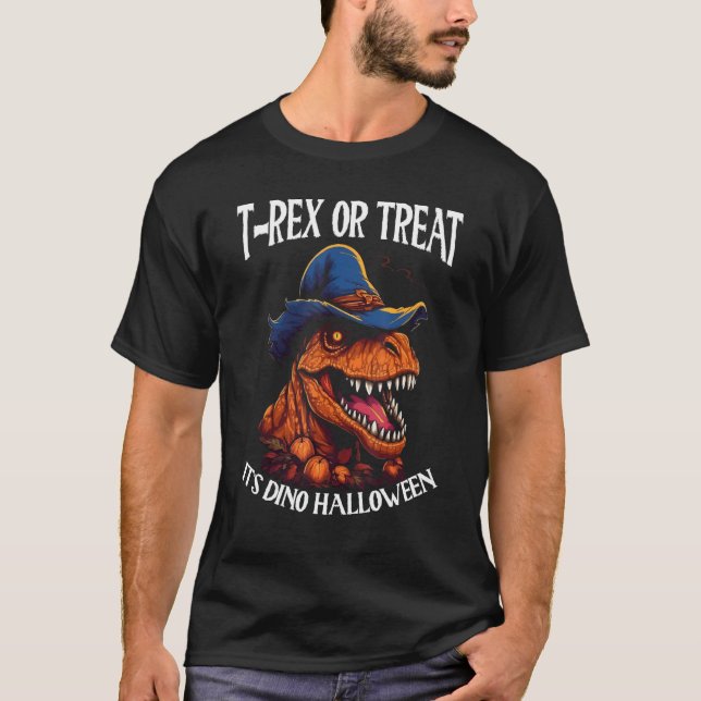 Camiseta Dinosaur Halloween Costume Dino Halloween Pumpkin  (Frente)
