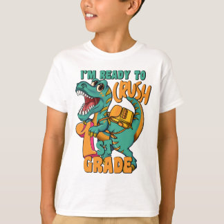 Camiseta Dinosaur I’m Ready to Crush 1st Grade 