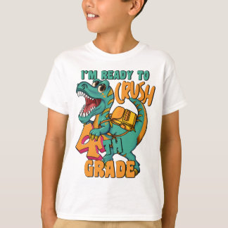 Camiseta Dinosaur I’m Ready to Crush 4th Grade 