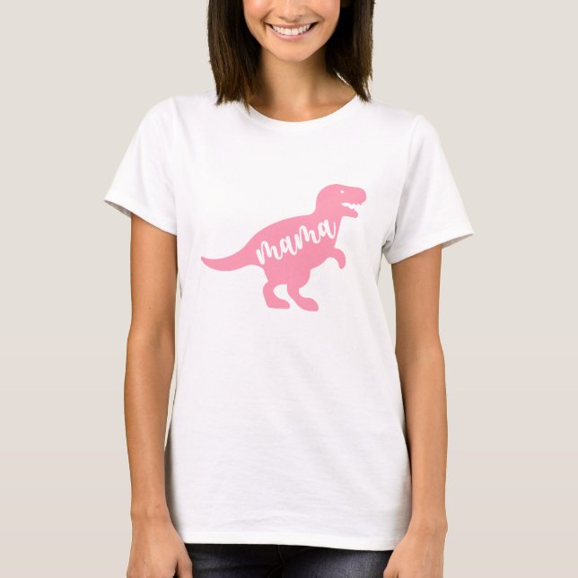 Camiseta Dinosaur Mama Typografia (Frente)