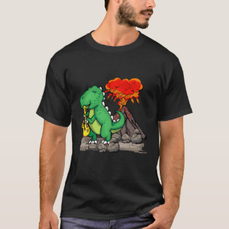 Camiseta Dinosaur Music Gift Jazz Music Band Saophone retro