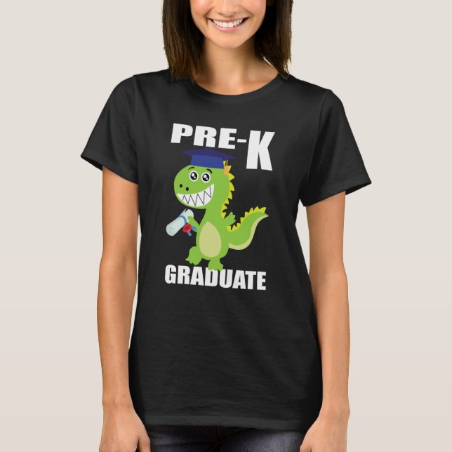 Camiseta Dinosaur Preschool Graduation cap preschool gradua (Frente)
