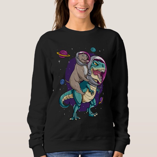 Camiseta Dinosaur Rex Space Planets Sparkles (Frente)