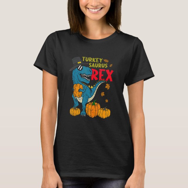 Camiseta Dinosaur Thanksgiving Day Turkey Saurus rex Turkey (Frente)