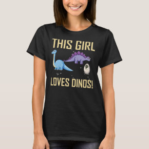 Camiseta Dinosaur This Girl Loves Dinos Dino