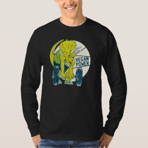 Camiseta Dinosaur Triceratops Workout Gym Veggie Vegetarian