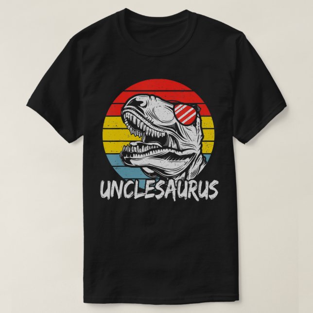 Camiseta Dinosaur Unclesaurus  Uncle Sayings  (Frente do Design)