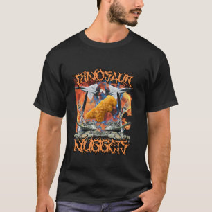 Camiseta Dinosauria Engraçada Nugget de Frango Bootleg Hard