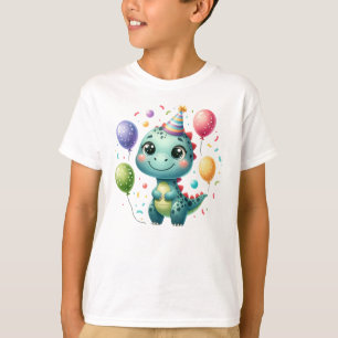 Camiseta Dinosauro de Aniversário Fofo