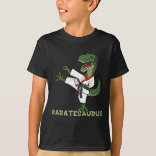 Camiseta Dinosauro de Karatê Engraçado Karatesaurus T-rex G