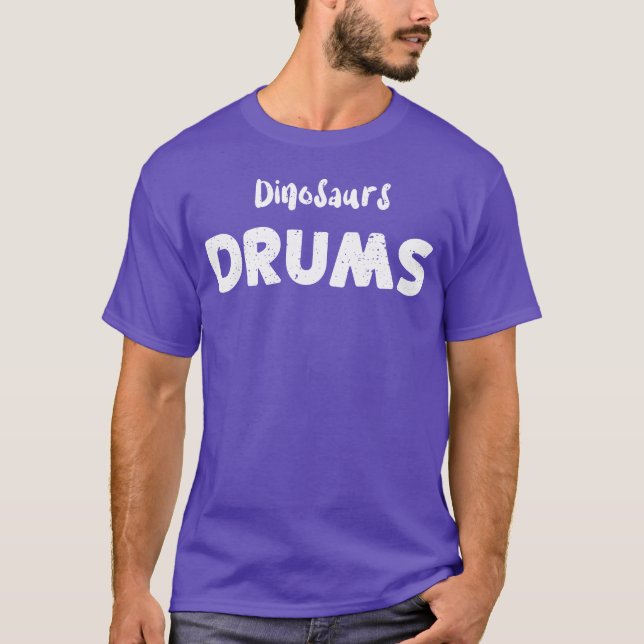 Camiseta Dinosaurs Drums Music (Frente)