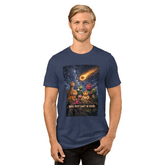Camiseta Dinosaurs Looking Up at Incoming Meteor