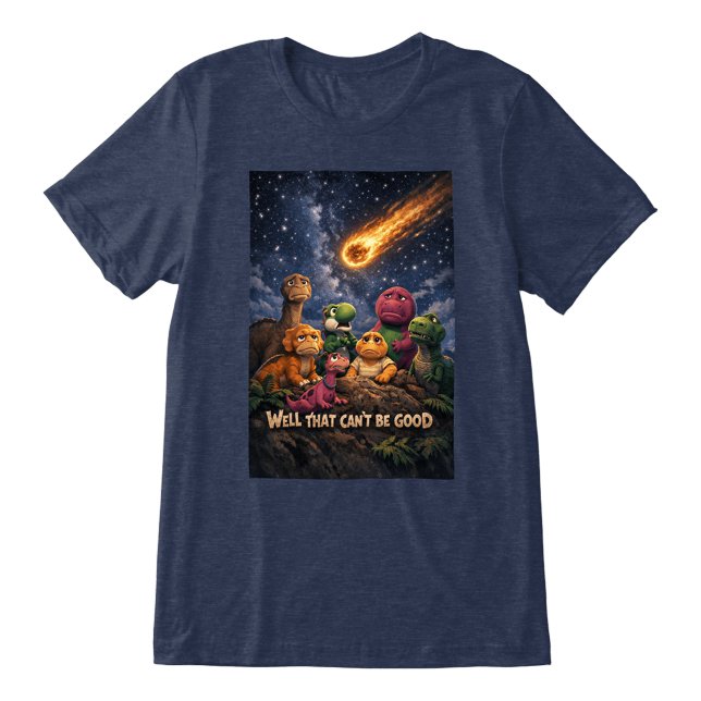 Camiseta Dinosaurs Looking Up at Incoming Meteor (Criador carregado)