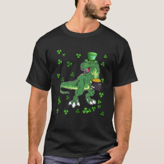 Camiseta Dinosaurs  Shamrock Irish Lucky St Patricks Day C