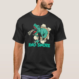 Camiseta Dinosnore roncando engraçado dinossauro rugido