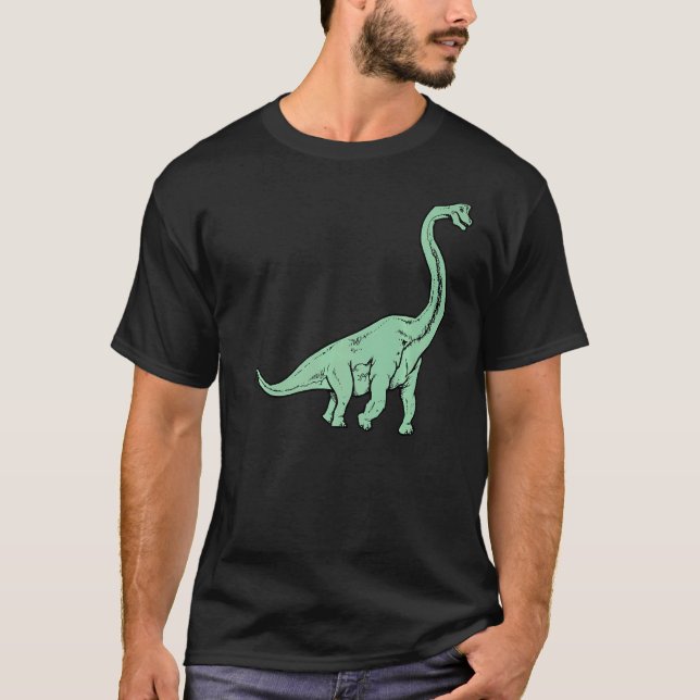 Camiseta Dinossaur Brontosaurus Pé Pré-Histórica Cuta Dino  (Frente)