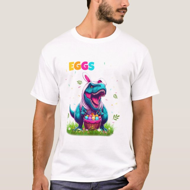 Camiseta Dinossaur Bunny T rex Boys (Frente)