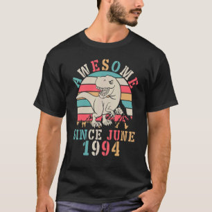 Camiseta Dinossaur Dance Birthday, 28 anos, incrível desde