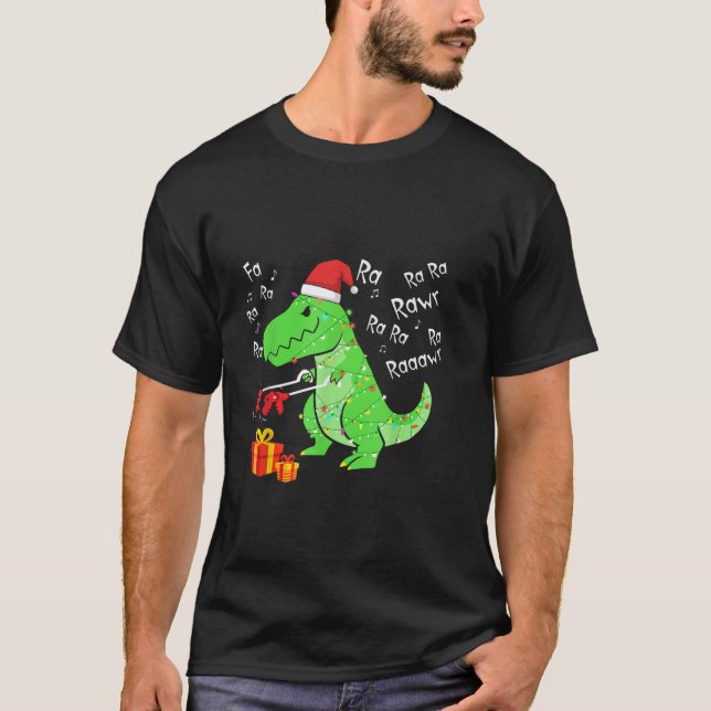 Camiseta Dinossaur Fa Ra Ra Ra Rawr T Rex Funny Natal Xm (Frente)