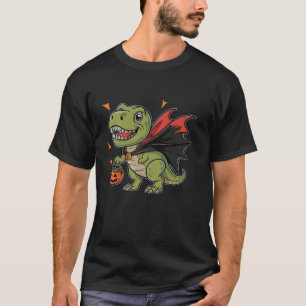Camiseta Dinossaur Halloween Spooky Dino Lover Scary Trick 