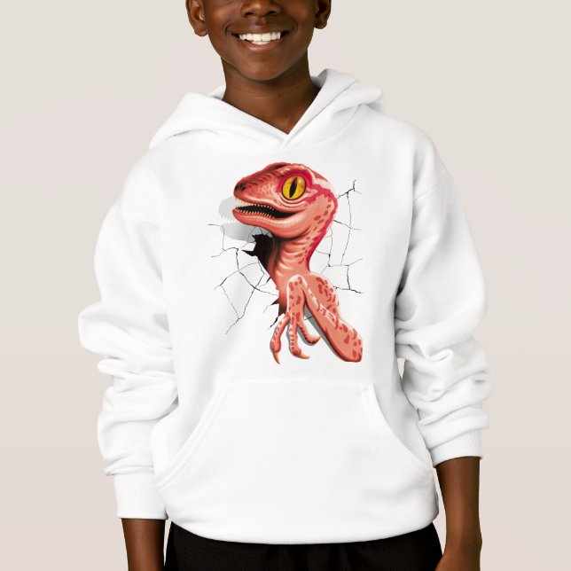 Camiseta Dinossaur Hatching do Velociraptor Realista (Frente)