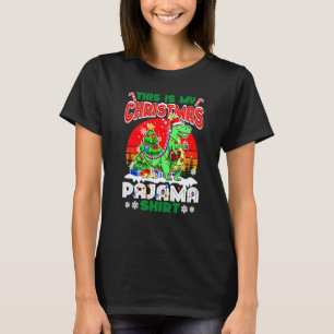 Camiseta Dinossaur Lover Este É Meu Natal Pajama Engraçado
