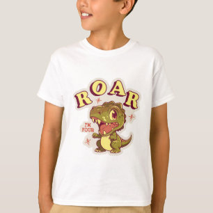 CAMISETA DINOSSAUR PERSONALIZADO ANIVERSÁRIO CRIANÇAS ROAR 