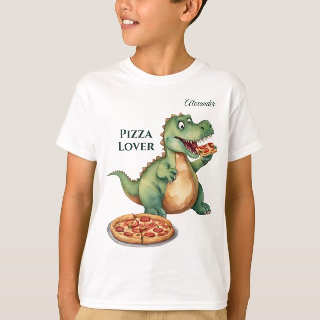 Camiseta Dinossaur Pizza Lover (Frente)