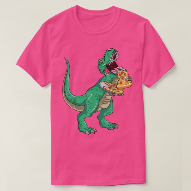 Camiseta Dinossaur Pizza TRe Pizza de Comida TRe E Pizza (Frente do Design)