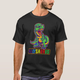 Camiseta Dinossaur Rex Lgbt Orgulho gay Flag Allysaurus All