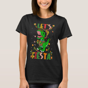 Camiseta Dinossaur Rex Vamos Fiesta Poncho Sombrero Tyranno
