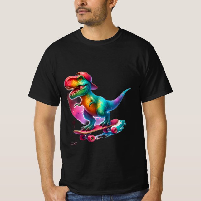 Camiseta Dinossaur Skateboard (Frente)