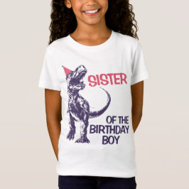 Camiseta Dinossaur T-Rex Party Hat Sister