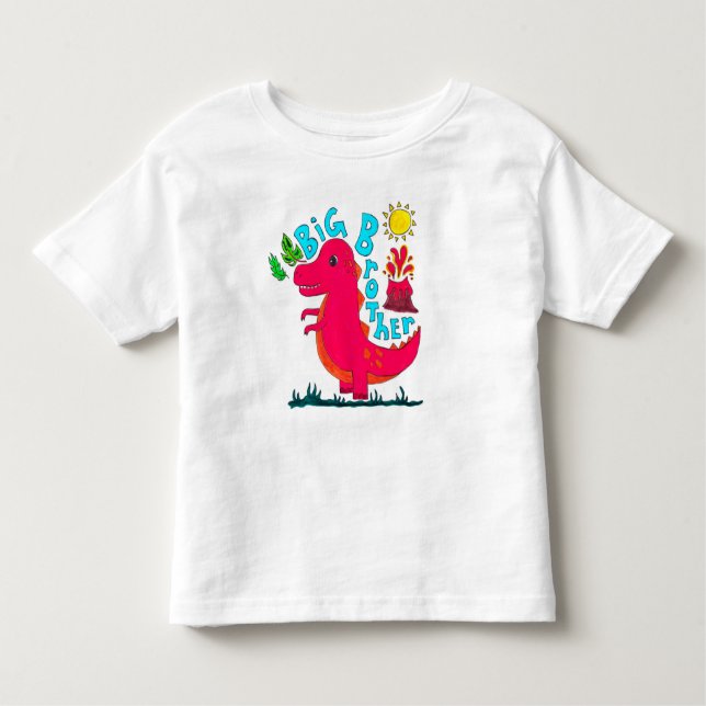 Camiseta Dinossaur Toddler do "Big Brother" (Frente)