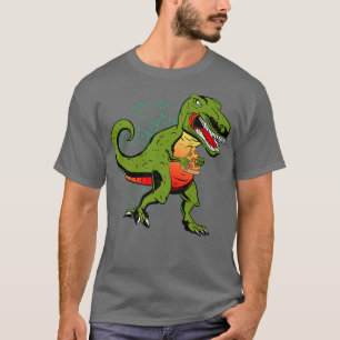 Camiseta Dinossaur Tre Pizza Gráfica Pizza Pizza Lover Foo 